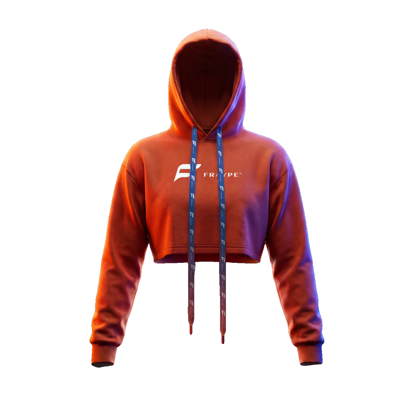Spirit Crop Hoodie arancione